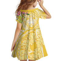 Aloha Hawaii Oahu Kid Short Sleeve Dress Wahine with Ilima Lei LT7 - Polynesian Pride