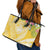 Aloha Hawaii Oahu Leather Tote Bag Wahine with Ilima Lei