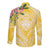 Aloha Hawaii Oahu Long Sleeve Button Shirt Wahine with Ilima Lei