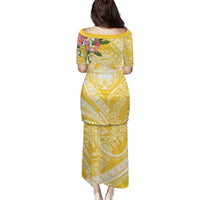 Aloha Hawaii Oahu Puletasi Wahine with Ilima Lei LT7 - Polynesian Pride