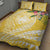 Aloha Hawaii Oahu Quilt Bed Set Wahine with Ilima Lei