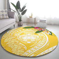 Aloha Hawaii Oahu Round Carpet Wahine with Ilima Lei LT7 - Polynesian Pride