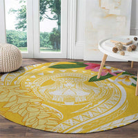 Aloha Hawaii Oahu Round Carpet Wahine with Ilima Lei LT7 - Polynesian Pride