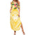 Aloha Hawaii Oahu Summer Maxi Dress Wahine with Ilima Lei