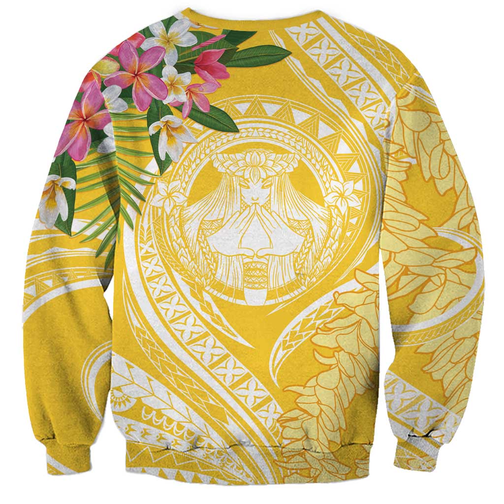 Aloha Hawaii Oahu Sweatshirt Wahine with Ilima Lei LT7 - Polynesian Pride
