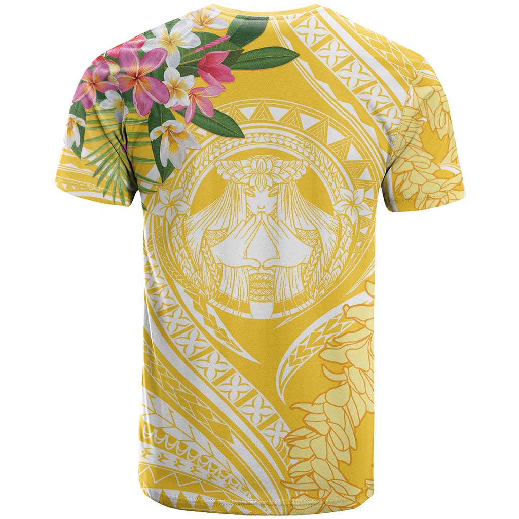 Aloha Hawaii Oahu T Shirt Wahine with Ilima Lei LT7 - Polynesian Pride