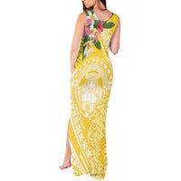 Aloha Hawaii Oahu Tank Maxi Dress Wahine with Ilima Lei LT7 - Polynesian Pride