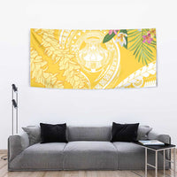 Aloha Hawaii Oahu Tapestry Wahine with Ilima Lei LT7 - Polynesian Pride
