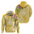 Aloha Hawaii Oahu Zip Hoodie Wahine with Ilima Lei