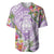 Aloha Hawaii Kauai Baseball Jersey Frangipani Mix Mokihana Lei