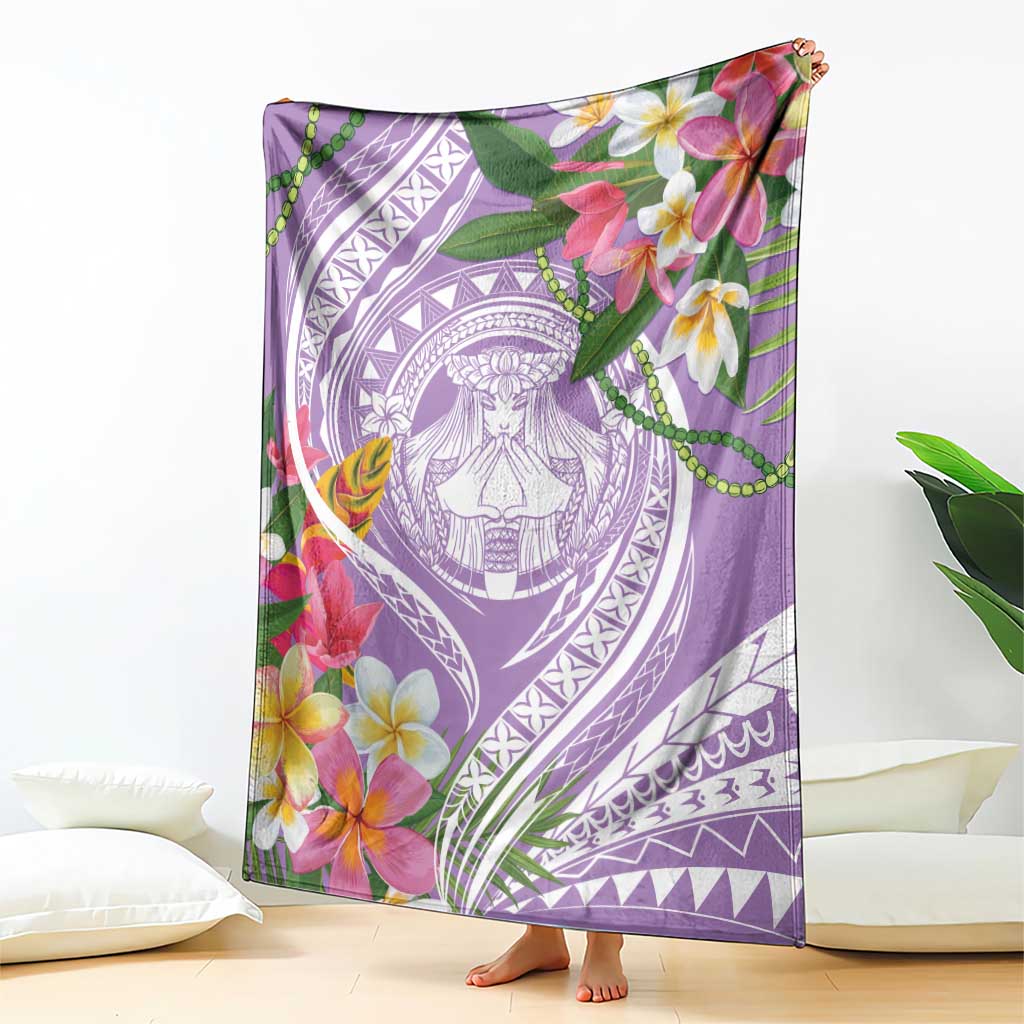 Aloha Hawaii Kauai Blanket Frangipani Mix Mokihana Lei LT7 - Polynesian Pride