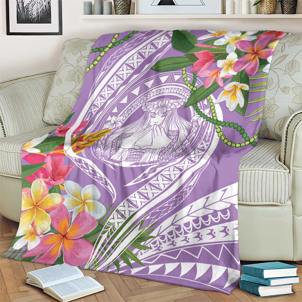 Aloha Hawaii Kauai Blanket Frangipani Mix Mokihana Lei LT7 - Polynesian Pride