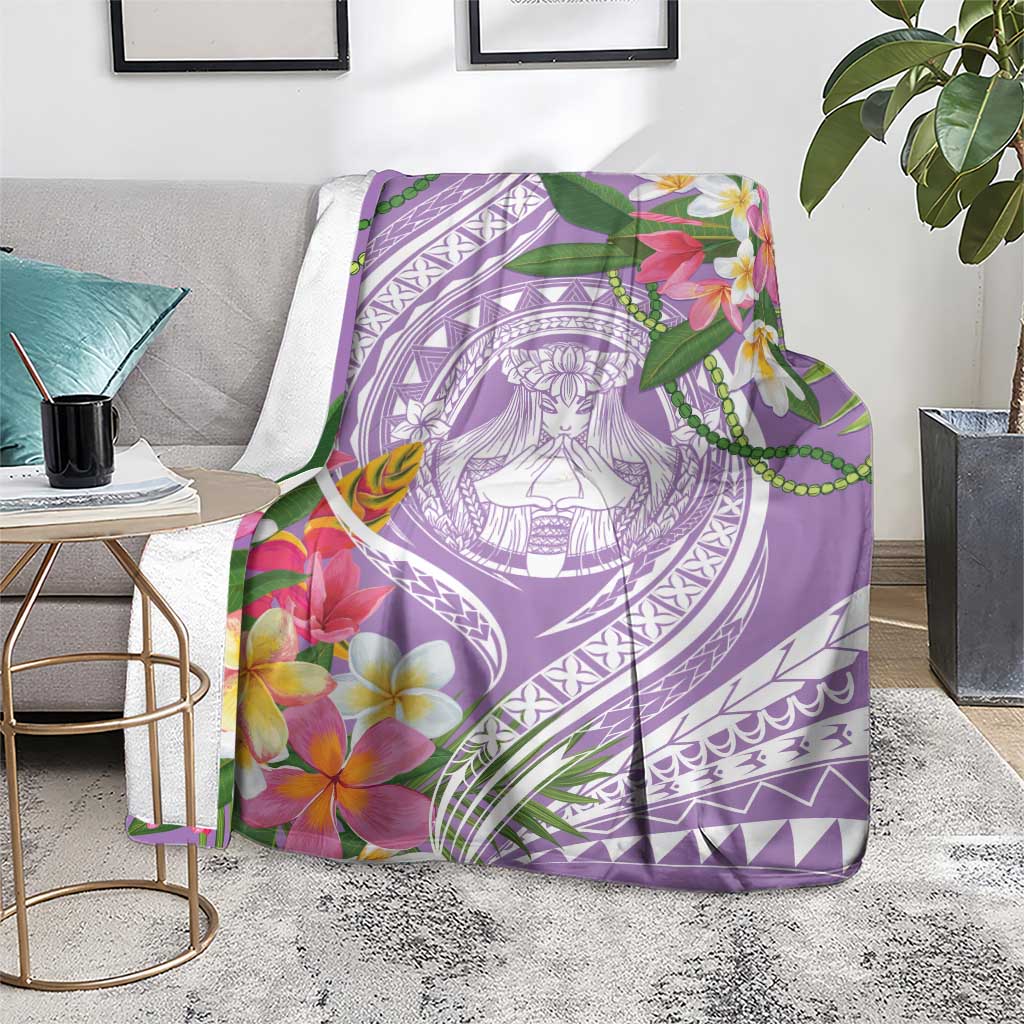 Aloha Hawaii Kauai Blanket Frangipani Mix Mokihana Lei LT7 - Polynesian Pride