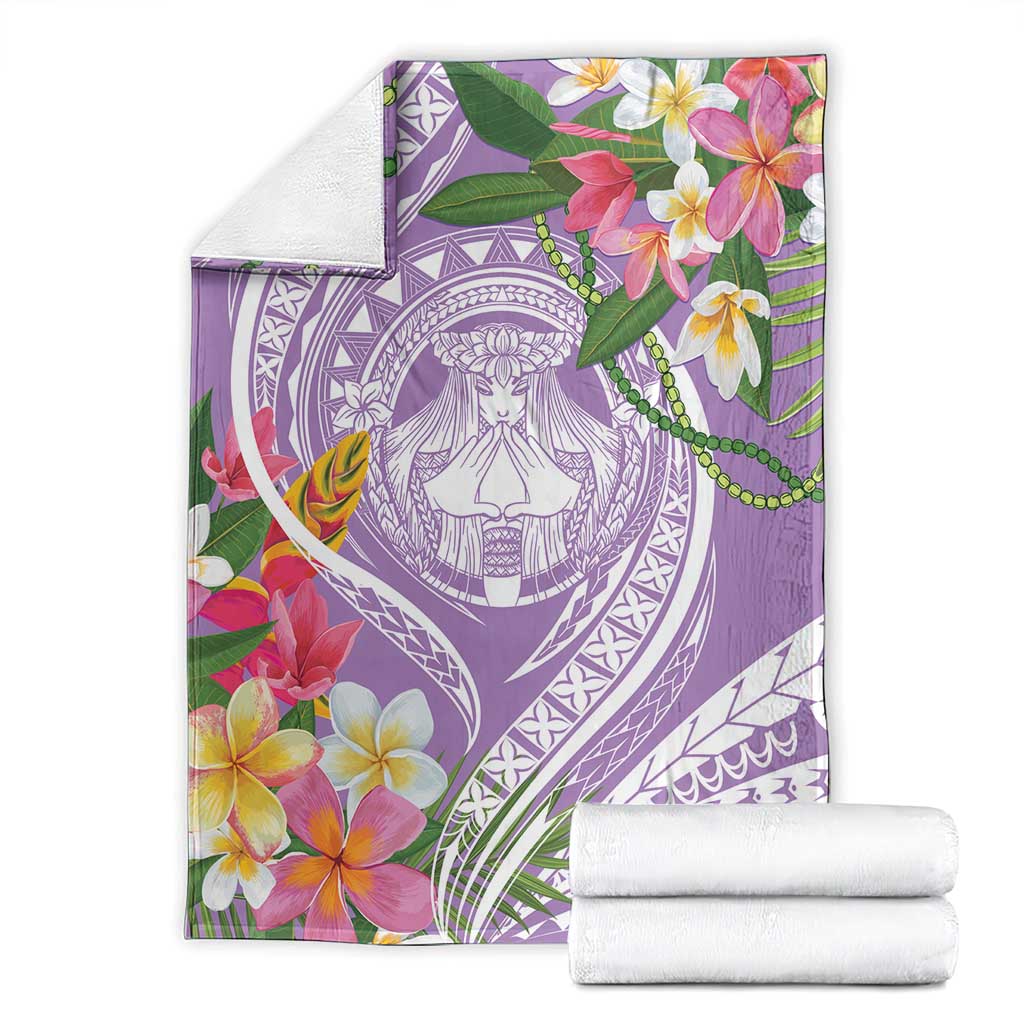 Aloha Hawaii Kauai Blanket Frangipani Mix Mokihana Lei LT7 - Polynesian Pride