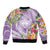 Aloha Hawaii Kauai Bomber Jacket Frangipani Mix Mokihana Lei