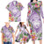 Aloha Hawaii Kauai Family Matching Long Sleeve Bodycon Dress and Hawaiian Shirt Frangipani Mix Mokihana Lei