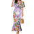 Aloha Hawaii Kauai Family Matching Mermaid Dress and Hawaiian Shirt Frangipani Mix Mokihana Lei