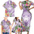 Aloha Hawaii Kauai Family Matching Short Sleeve Bodycon Dress and Hawaiian Shirt Frangipani Mix Mokihana Lei