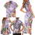 Aloha Hawaii Kauai Family Matching Short Sleeve Bodycon Dress and Hawaiian Shirt Frangipani Mix Mokihana Lei