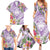 Aloha Hawaii Kauai Family Matching Summer Maxi Dress and Hawaiian Shirt Frangipani Mix Mokihana Lei