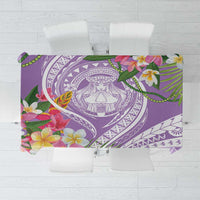 Aloha Hawaii Kauai Tablecloth Frangipani Mix Mokihana Lei LT7 Purple - Polynesian Pride