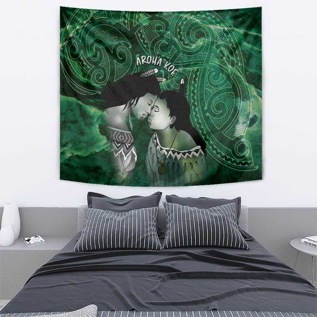New Zealand Aroha Koe Mama Tapestry Maori Hongi - Pounamu LT7 - Polynesian Pride