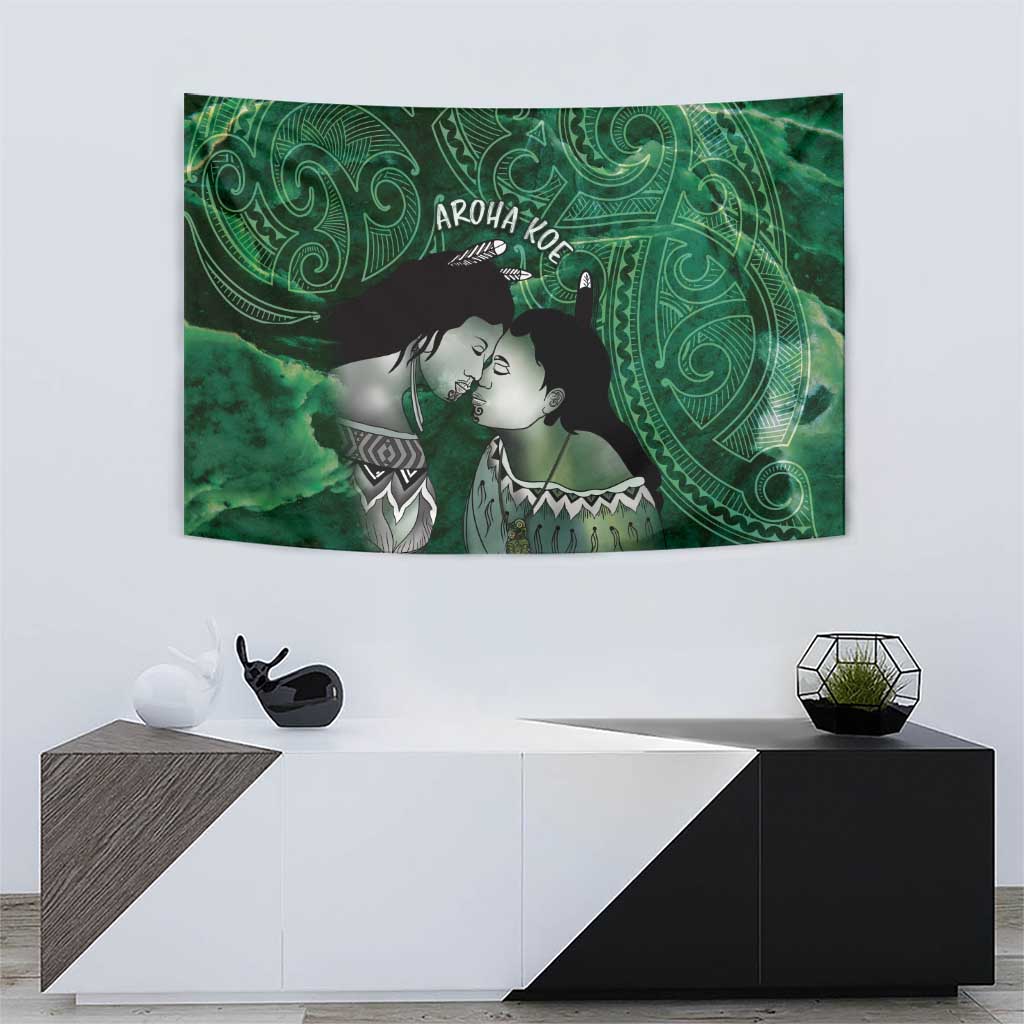 New Zealand Aroha Koe Mama Tapestry Maori Hongi - Pounamu LT7 - Polynesian Pride