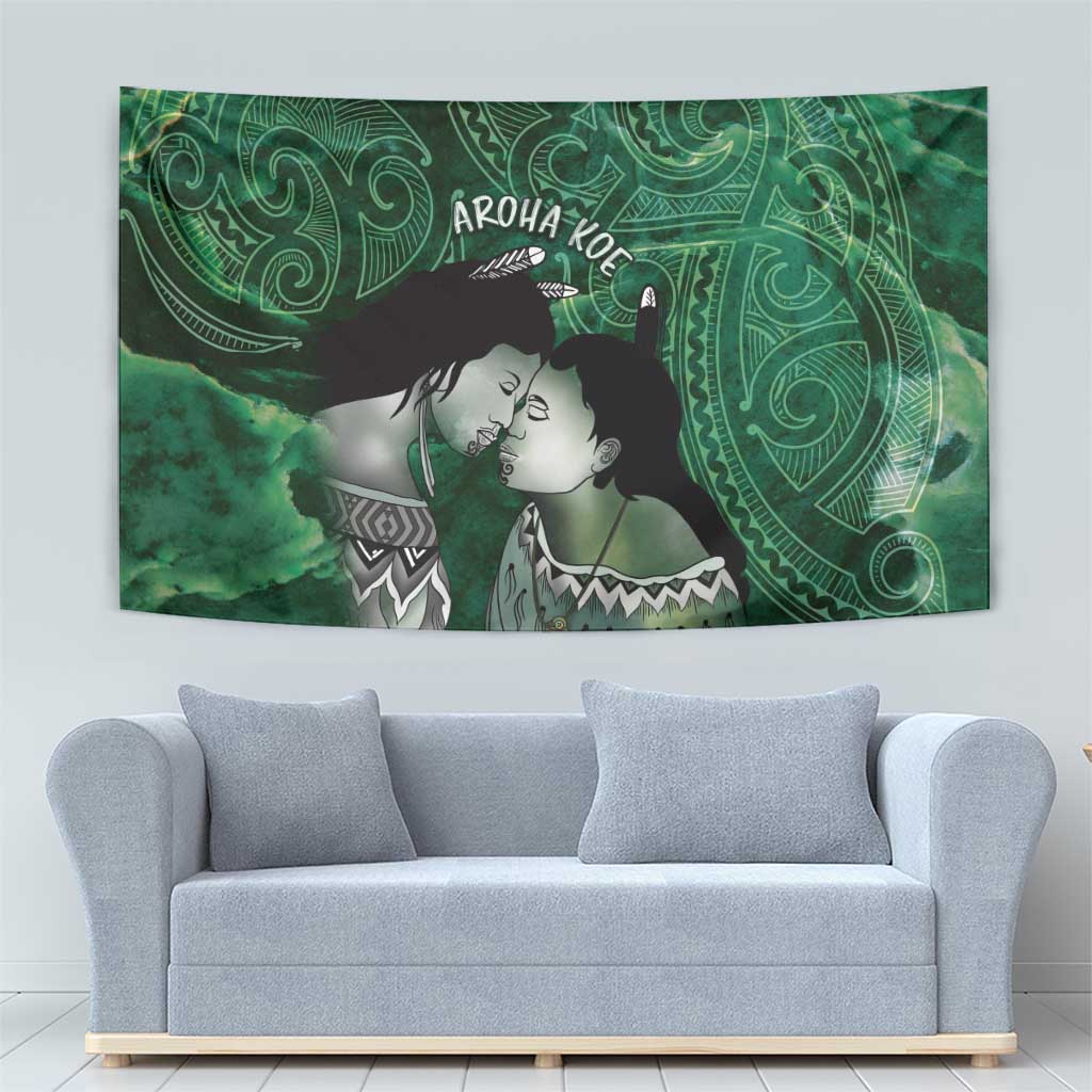New Zealand Aroha Koe Mama Tapestry Maori Hongi - Pounamu LT7 - Polynesian Pride
