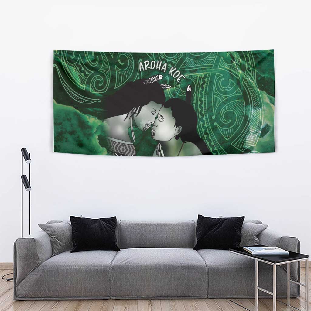 New Zealand Aroha Koe Mama Tapestry Maori Hongi - Pounamu LT7 - Polynesian Pride