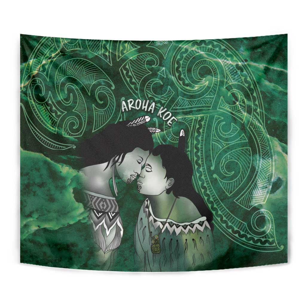 New Zealand Aroha Koe Mama Tapestry Maori Hongi - Pounamu LT7 - Polynesian Pride