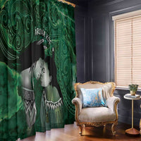 New Zealand Aroha Koe Mama Window Curtain Maori Hongi - Pounamu LT7 - Polynesian Pride