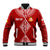 Personalised Kolisi Tonga Atele Baseball Jacket Tongan Kupesi - Special LT7 Unisex Red - Polynesian Pride