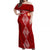 Personalised Kolisi Tonga Atele Off Shoulder Maxi Dress Tongan Kupesi - Special LT7 Women Red - Polynesian Pride