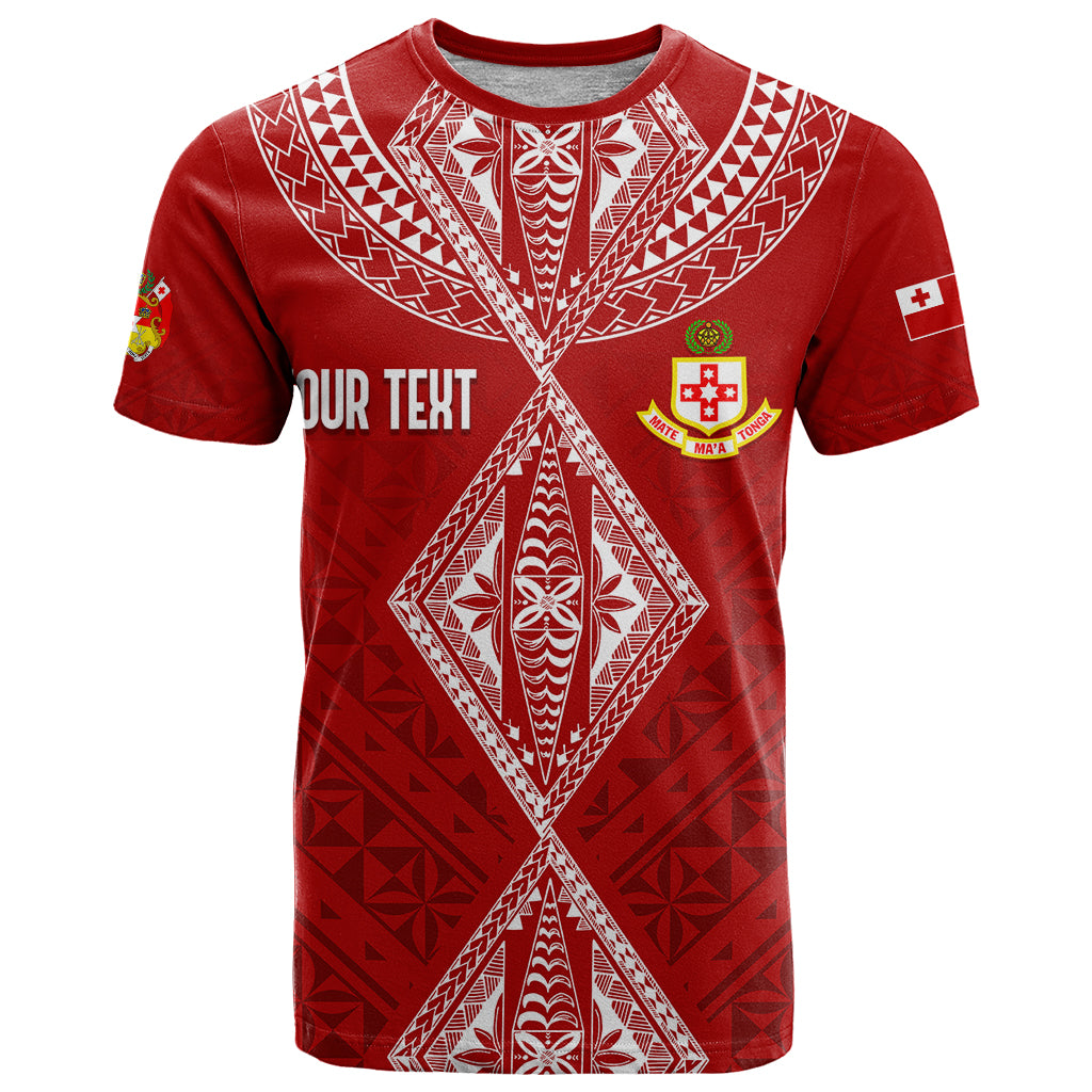 Personalised Kolisi Tonga Atele T Shirt Tongan Kupesi - Special LT7 Red - Polynesian Pride