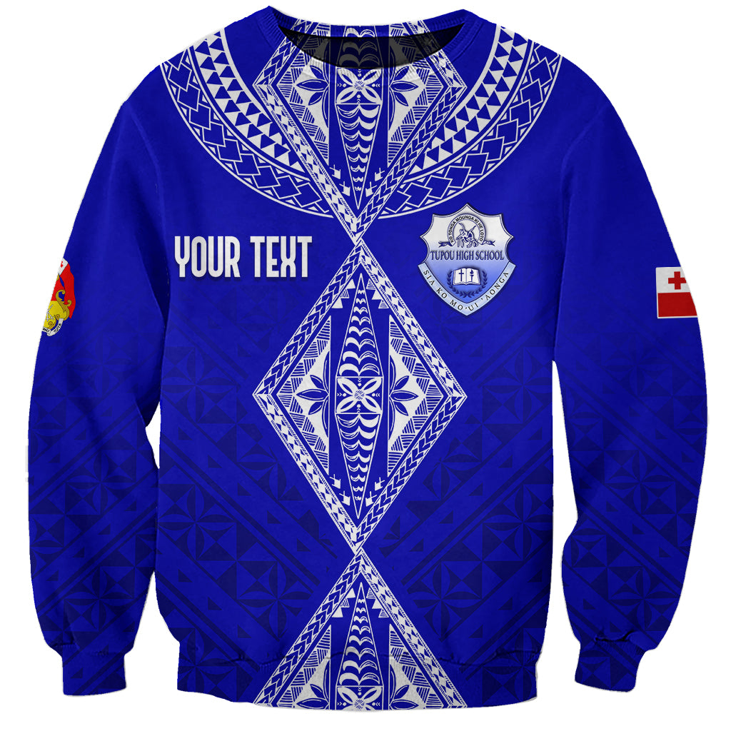 Personalised Tupou College Toloa Sweatshirt Tongan Kupesi - Special LT7 Unisex Navy Blue - Polynesian Pride