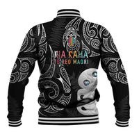 Kia Hara Te reo Maori Baseball Jacket Manaia Moko Pattern LT7 - Polynesian Pride