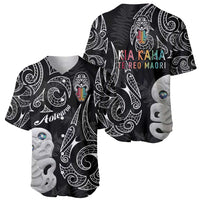 Kia Hara Te reo Maori Baseball Jersey Manaia Moko Pattern LT7 - Polynesian Pride