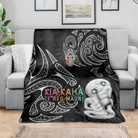Kia Hara Te reo Maori Blanket Manaia Moko Pattern LT7 - Polynesian Pride