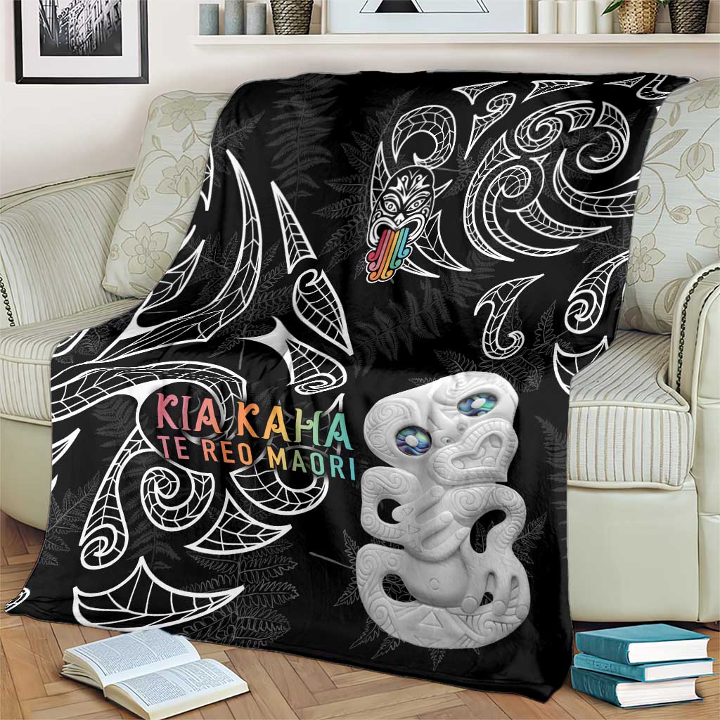 Kia Hara Te reo Maori Blanket Manaia Moko Pattern LT7 - Polynesian Pride