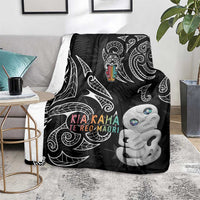 Kia Hara Te reo Maori Blanket Manaia Moko Pattern LT7 - Polynesian Pride