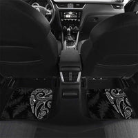 Kia Hara Te reo Maori Car Mats Manaia Moko Pattern LT7 Set 2pcs - Back Black - Polynesian Pride