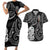 Kia Hara Te reo Maori Couples Matching Short Sleeve Bodycon Dress and Hawaiian Shirt Manaia Moko Pattern