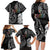 Kia Hara Te reo Maori Family Matching Long Sleeve Bodycon Dress and Hawaiian Shirt Manaia Moko Pattern