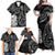 Kia Hara Te reo Maori Family Matching Off Shoulder Maxi Dress and Hawaiian Shirt Manaia Moko Pattern