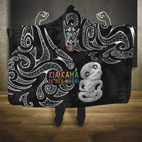 Kia Hara Te reo Maori Hooded Blanket Manaia Moko Pattern LT7 - Polynesian Pride