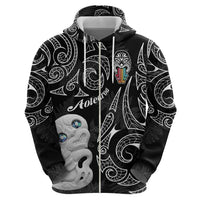 Kia Hara Te reo Maori Hoodie Manaia Moko Pattern LT7 - Polynesian Pride