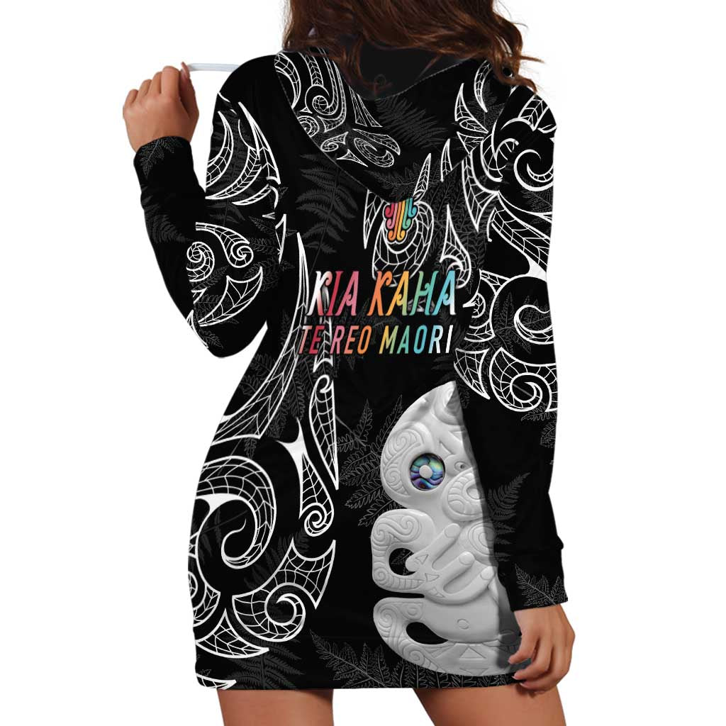 Kia Hara Te reo Maori Hoodie Dress Manaia Moko Pattern LT7 - Polynesian Pride