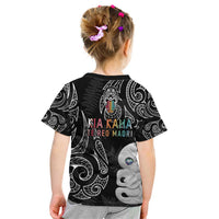 Kia Hara Te reo Maori Kid T Shirt Manaia Moko Pattern LT7 - Polynesian Pride