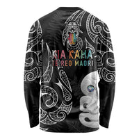 Kia Hara Te reo Maori Long Sleeve Shirt Manaia Moko Pattern LT7 - Polynesian Pride