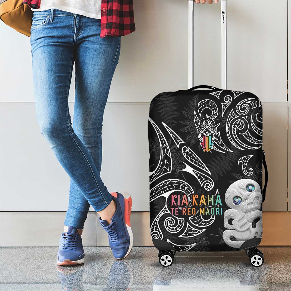 Kia Hara Te reo Maori Luggage Cover Manaia Moko Pattern LT7 - Polynesian Pride